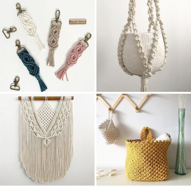 Productos de macramé