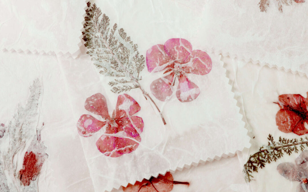 Estampación floral en casa