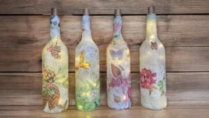 Taller decoupage sobre vidrio